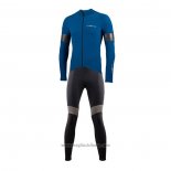 2021 Abbigliamento Ciclismo Nalini Blu Manica Lunga e Salopette (2)